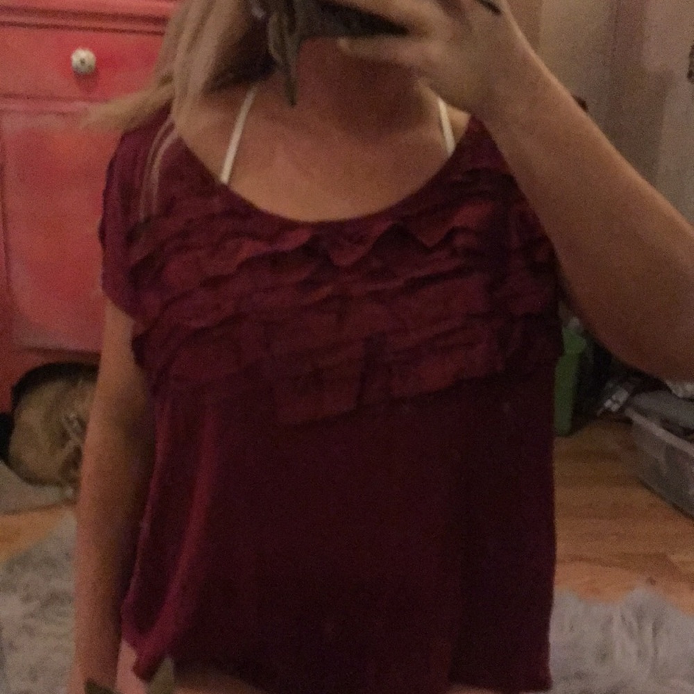 Lauren conrad xl wine top boho